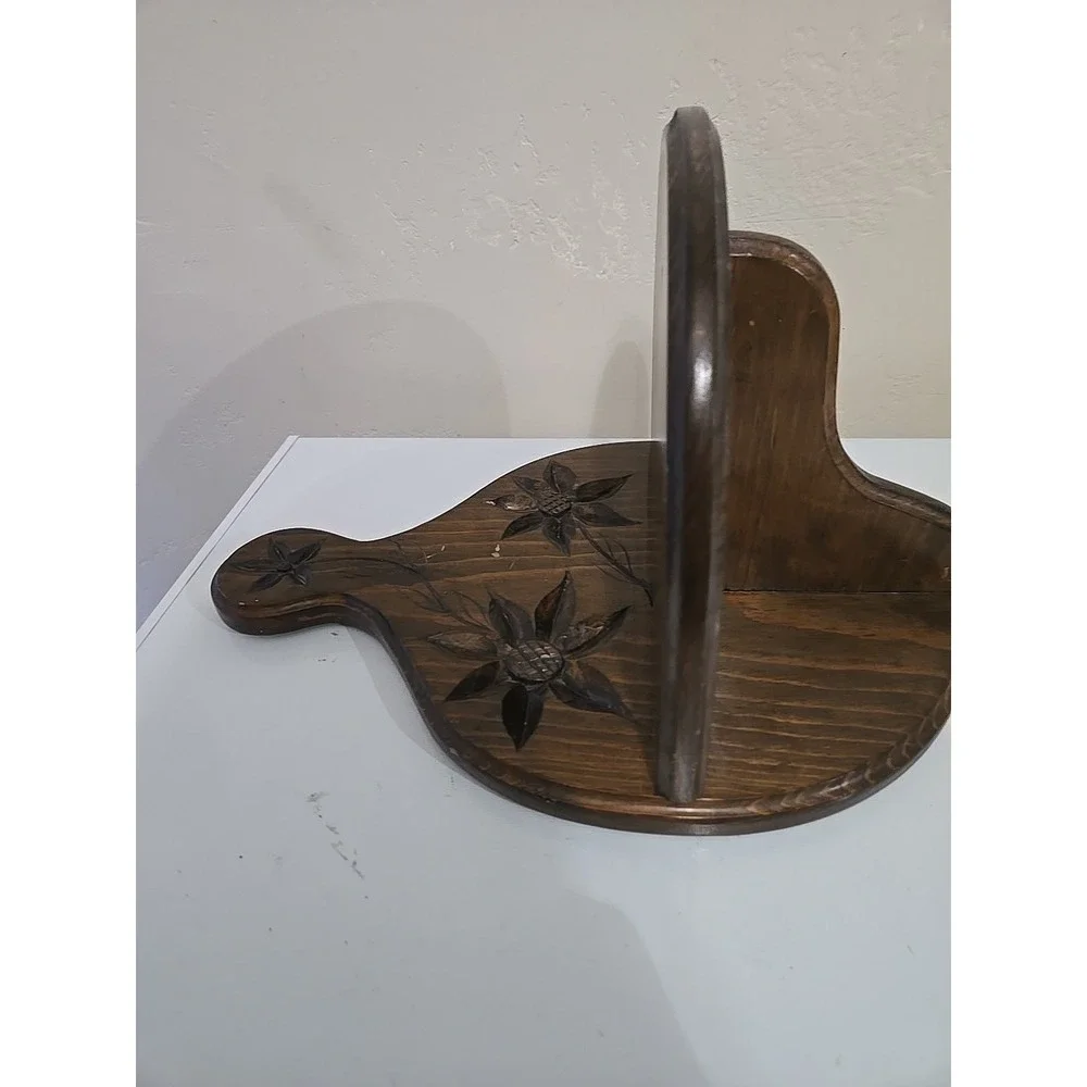 Vintage Wood Trinket Curio Wall Shelf Display Large Rustic Home Decor